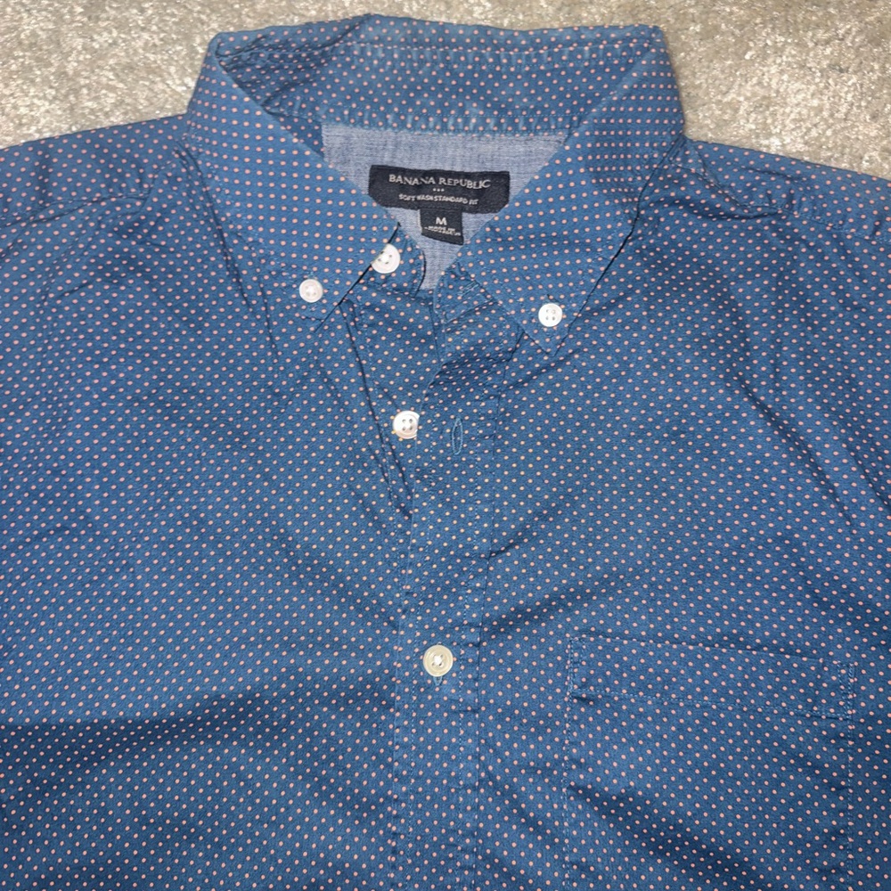 Banana Republic Soft Wash Standard Fit Button Down Shirt Medium